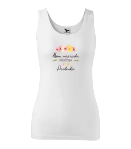 Dámske tielko Mám vás rada, pani učiteľka - meno