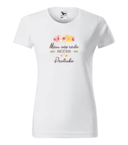 Dámske tričko Mám vás rada, pani učiteľka - meno