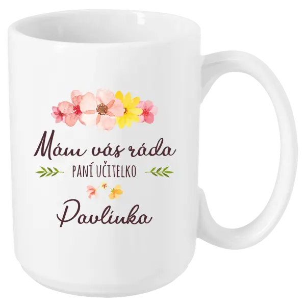 Hrnček Mám vás rada, pani učiteľka - meno