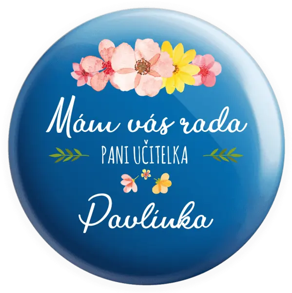 Placka Mám vás rada, pani učiteľka - meno