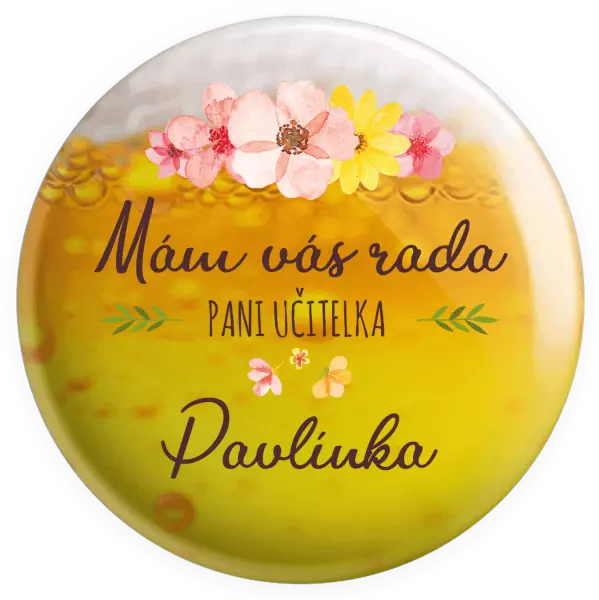 Placka Mám vás rada, pani učiteľka - meno