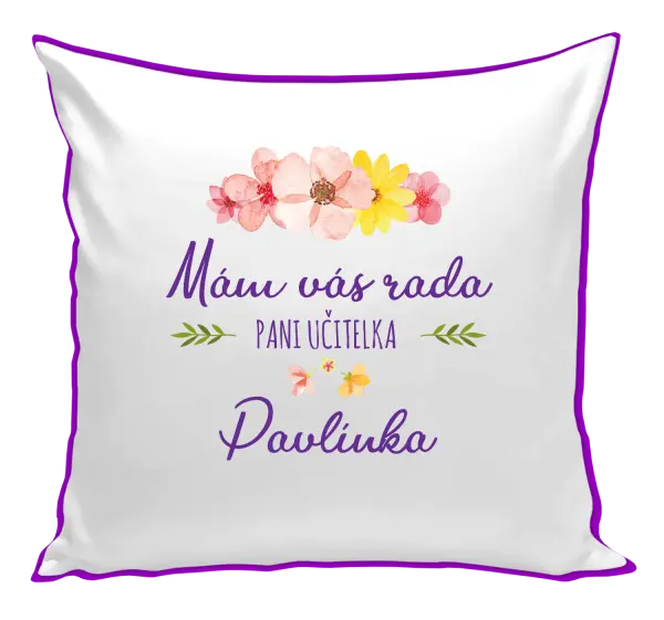 Vankúš Mám vás rada, pani učiteľka - meno