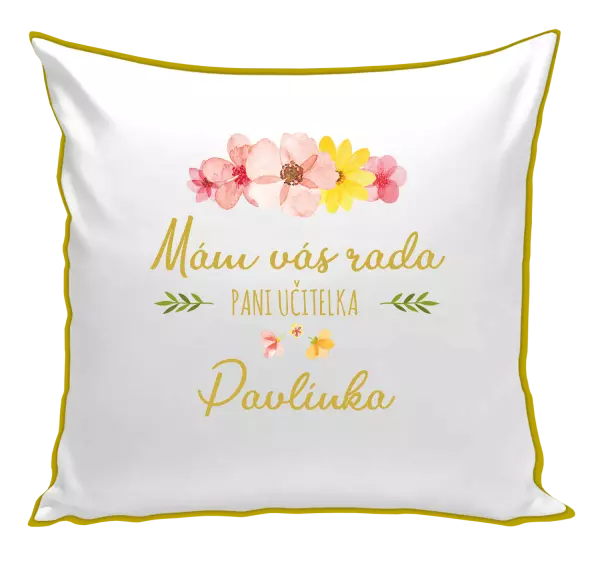 Vankúš Mám vás rada, pani učiteľka - meno