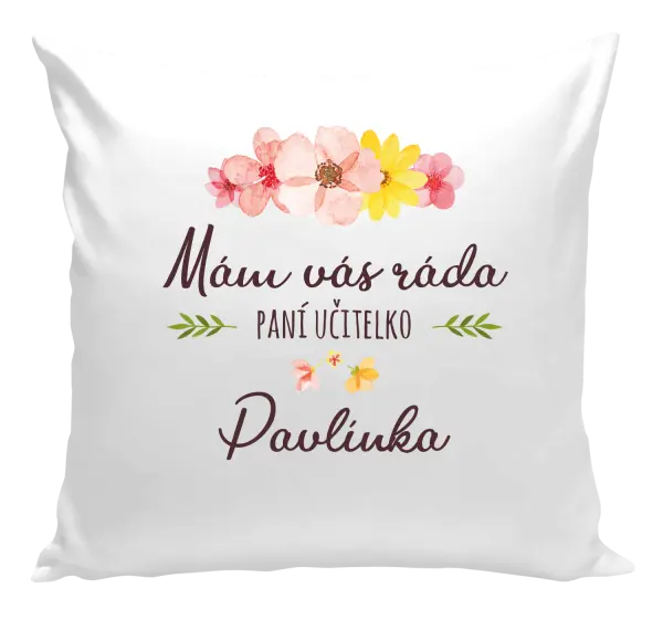 Vankúš Mám vás rada, pani učiteľka - meno