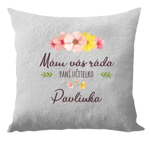 Vankúš Mám vás rada, pani učiteľka - meno