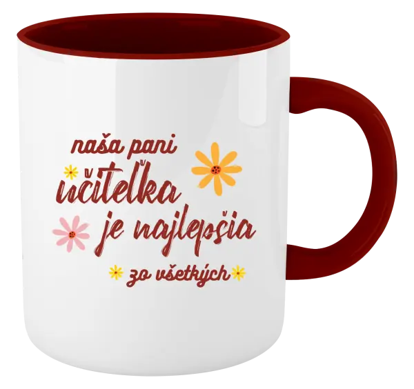 Hrnček  Naša pani učiteľka je najlepšia zo všetkých