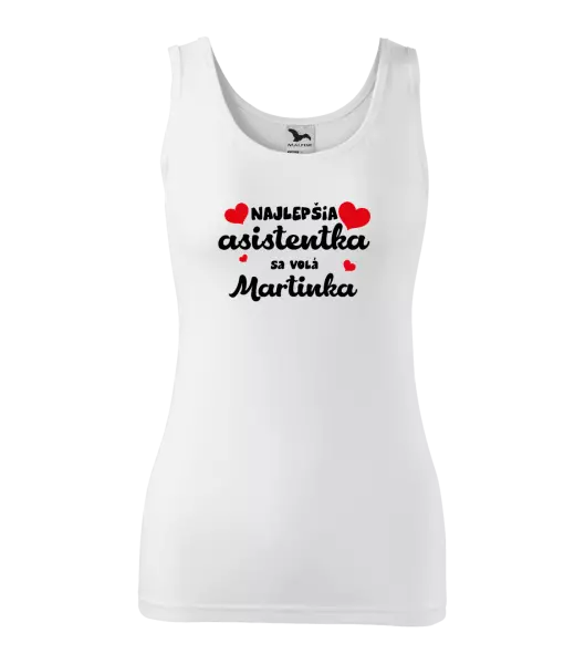 Dámske tielko Najlepšia asistentka sa volá - Meno