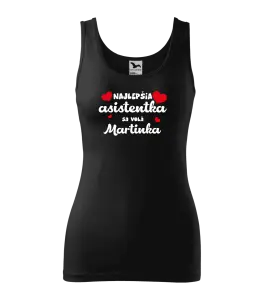 Dámske tielko Najlepšia asistentka sa volá - Meno