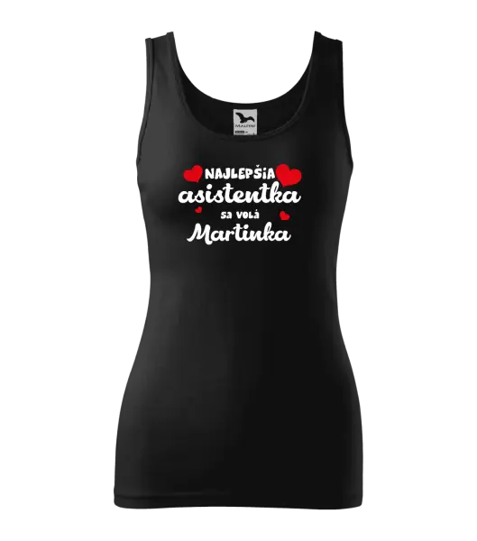 Dámske tielko Najlepšia asistentka sa volá - Meno
