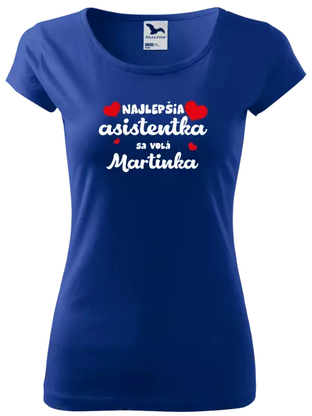 Dámske tričko Najlepšia asistentka sa volá - Meno