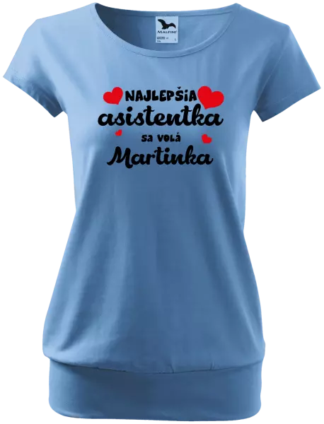 Dámske tričko Najlepšia asistentka sa volá - Meno