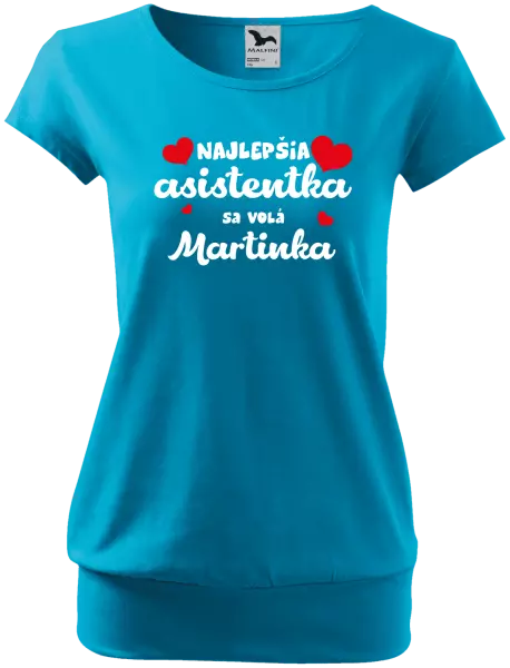 Dámske tričko Najlepšia asistentka sa volá - Meno