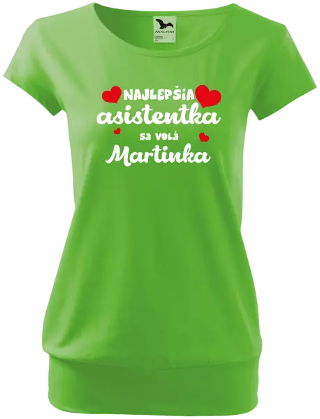 Dámske tričko Najlepšia asistentka sa volá - Meno