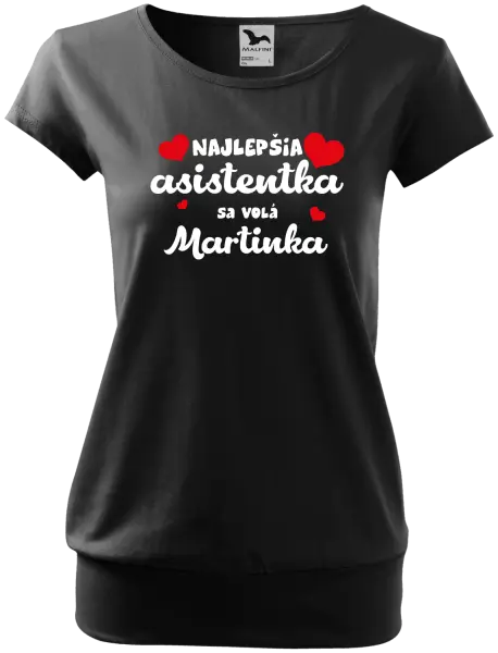 Dámske tričko Najlepšia asistentka sa volá - Meno