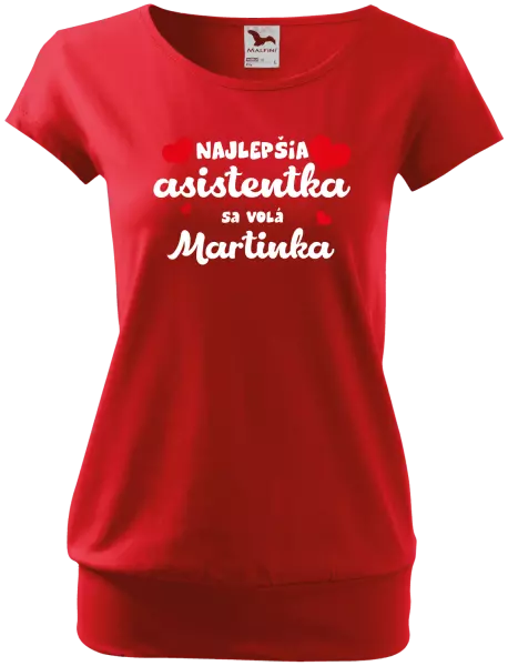 Dámske tričko Najlepšia asistentka sa volá - Meno