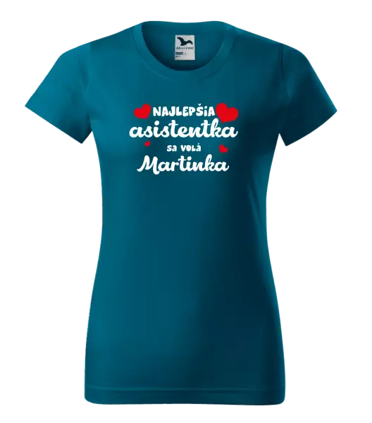 Dámske tričko Najlepšia asistentka sa volá - Meno
