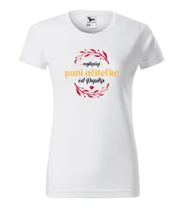 Dámske tričko Najlepšej pani učiteľke od Meno