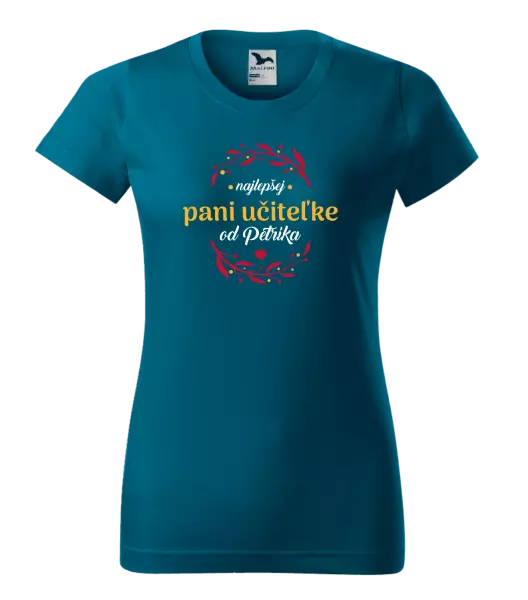 Dámske tričko Najlepšej pani učiteľke od Meno