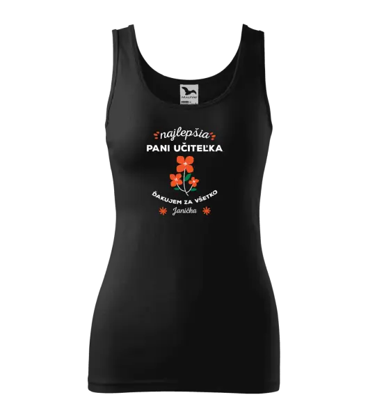 Dámske tielko Najlepšia pani učiteľka - meno