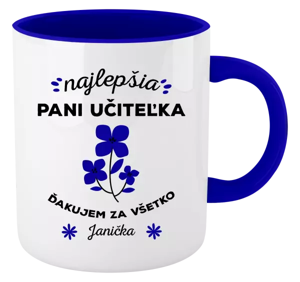 Hrnček  Najlepšia pani učiteľka - meno