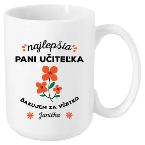Hrnček Najlepšia pani učiteľka - meno