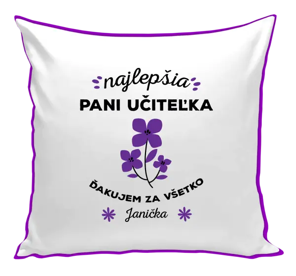 Vankúš Najlepšia pani učiteľka - meno