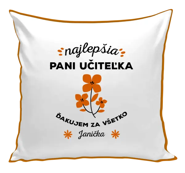 Vankúš Najlepšia pani učiteľka - meno