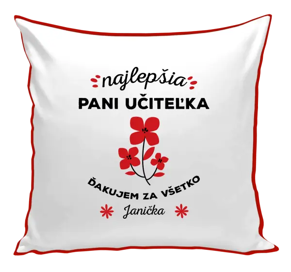 Vankúš Najlepšia pani učiteľka - meno