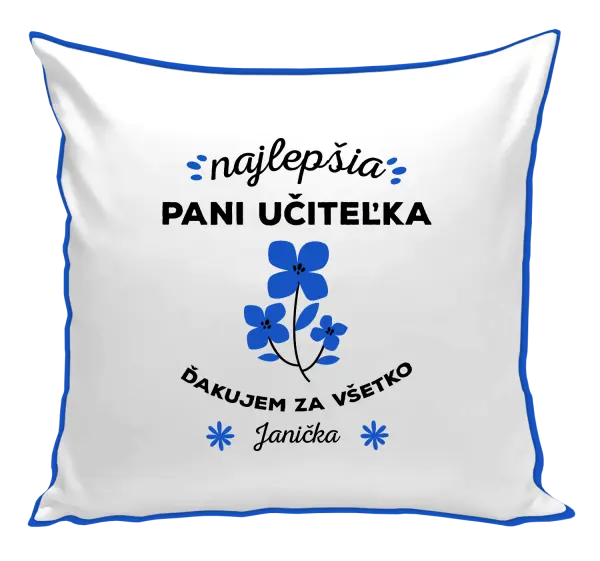 Vankúš Najlepšia pani učiteľka - meno