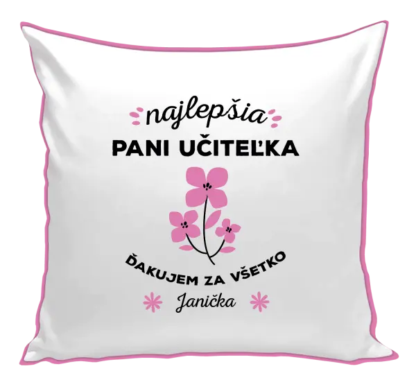 Vankúš Najlepšia pani učiteľka - meno