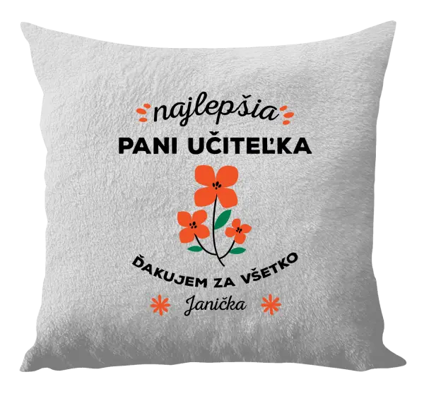Vankúš Najlepšia pani učiteľka - meno