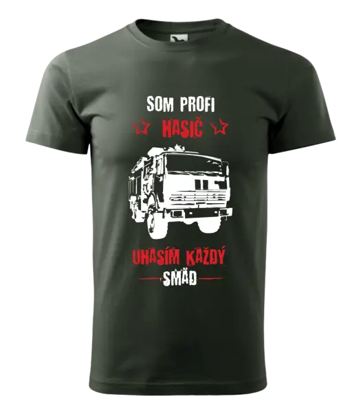 Pánske tričko Som profi hasič, uhasím každý smäd