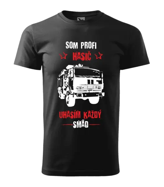 Pánske tričko Som profi hasič, uhasím každý smäd