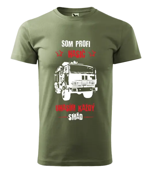 Pánske tričko Som profi hasič, uhasím každý smäd