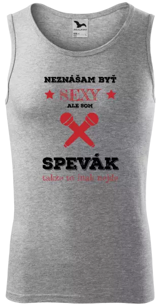 Pánske tielko Neznášam byť sexy, ale som spevák