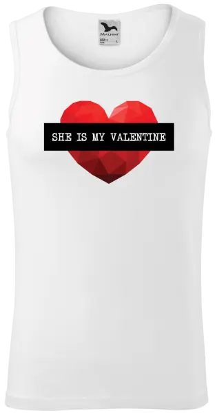 Pánske tielko She is my Valentine