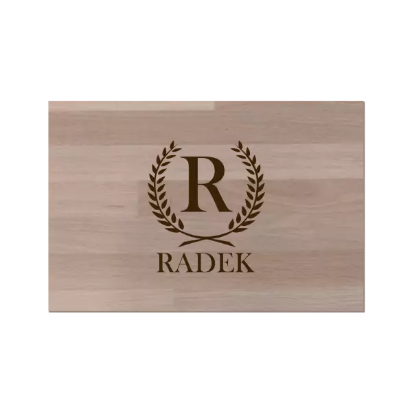 Bukové prkénko Monogram - lístečky