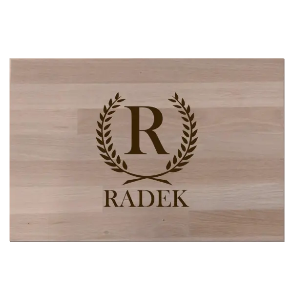 Buková doska Monogram - lístočky