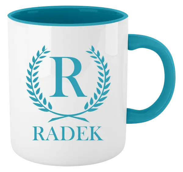 Hrnek Monogram - lístečky