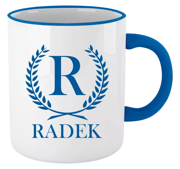 Hrnek Monogram - lístečky