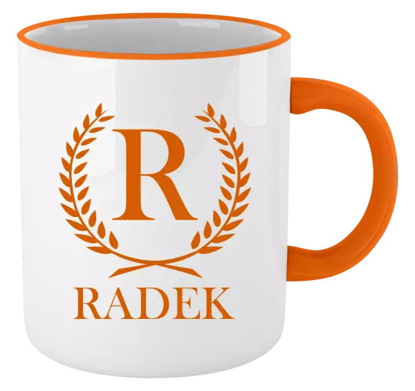 Hrnek Monogram - lístečky