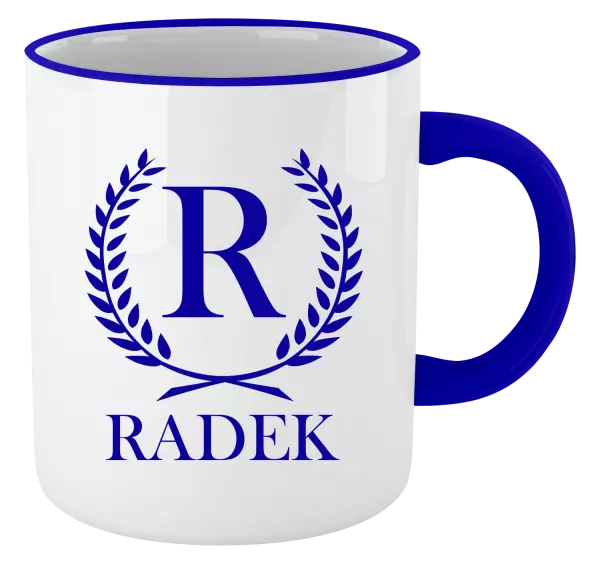 Hrnek Monogram - lístečky