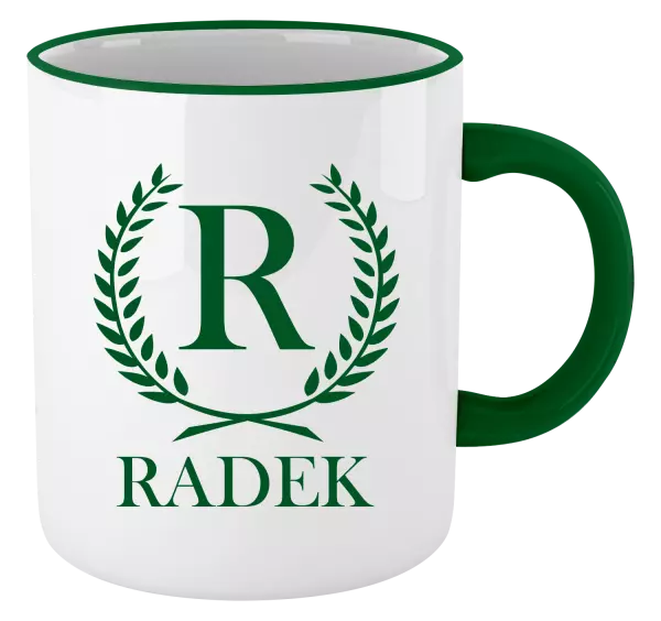 Hrnek Monogram - lístečky