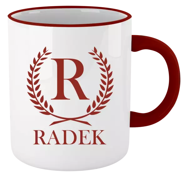 Hrnek Monogram - lístečky