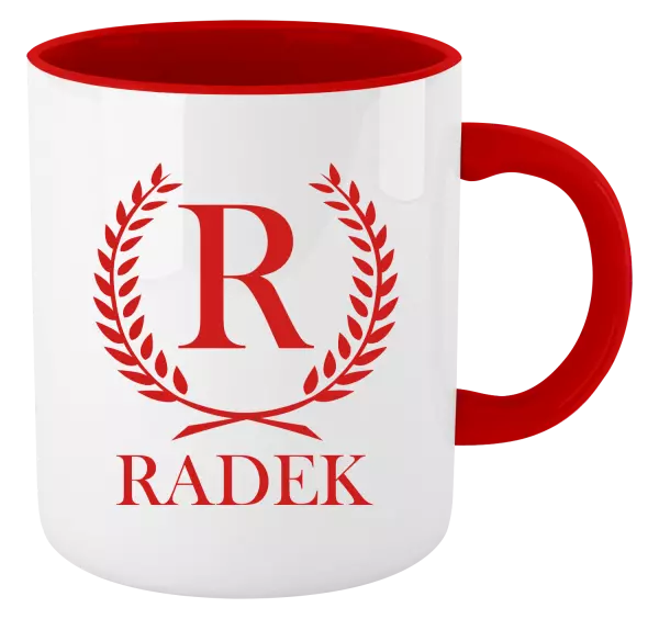 Hrnek Monogram - lístečky