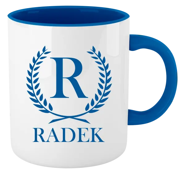 Hrnek Monogram - lístečky