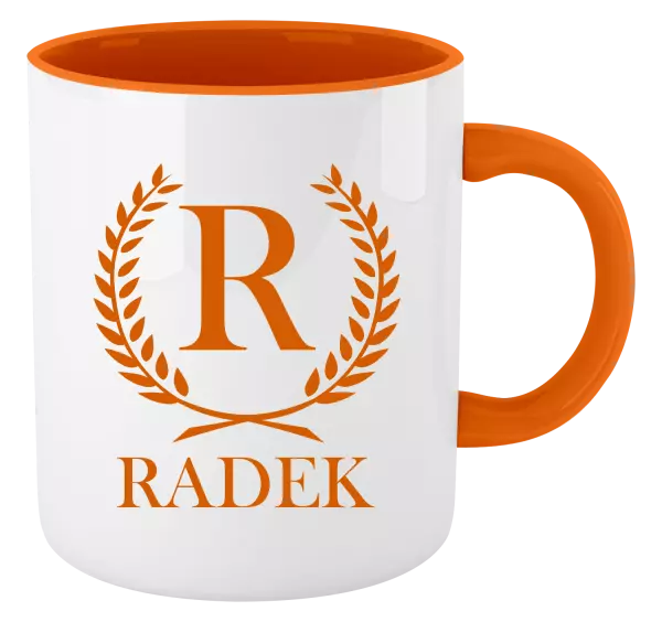 Hrnek Monogram - lístečky