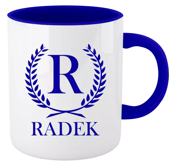 Hrnek Monogram - lístečky