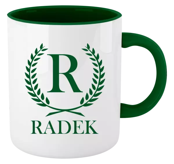 Hrnek Monogram - lístečky