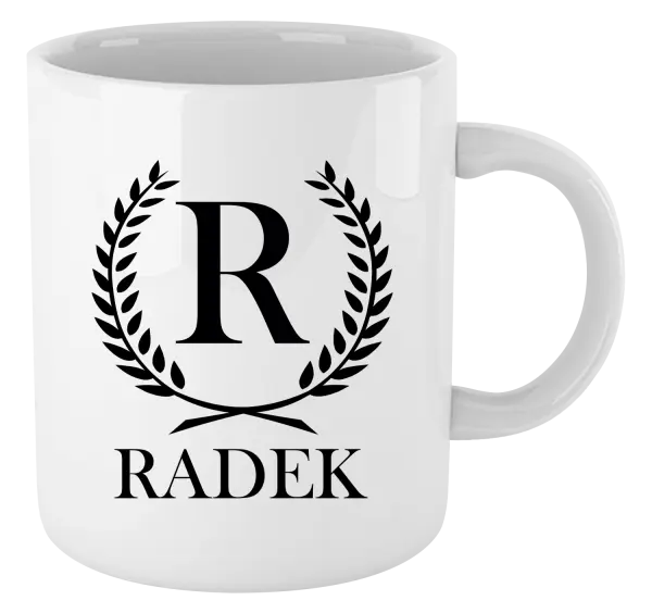 Hrnek Monogram - lístečky